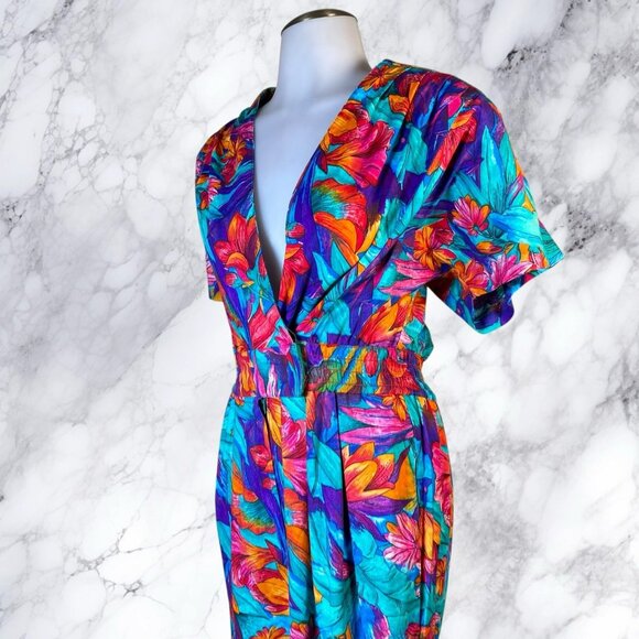 VTG Joan Walters 80’s Floral Jumpsuit - Picture 4 of 10